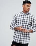 Armani Exchange Check Shirt In White - White