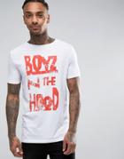Asos Relaxed Fit T-shirt With Boyz N The Hood Print - White