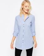 B.young Longline Shirt - Chambray Blue