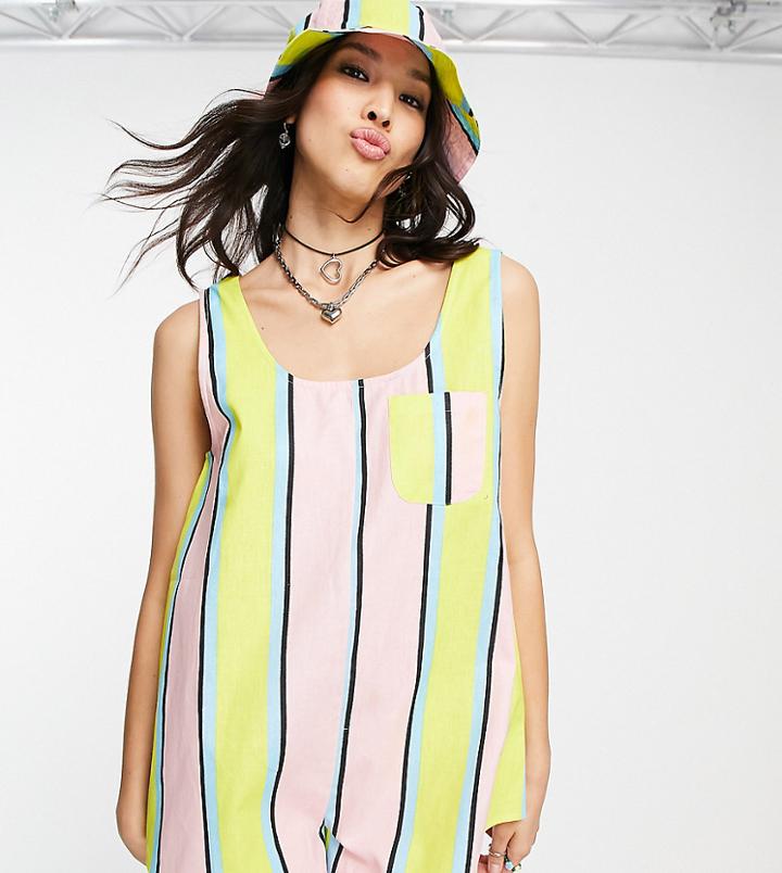 Collusion Stripe Romper In Multi - Part Of A Set