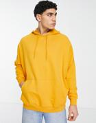 Asos Design Super Oversized Hoodie In Mustard Yellow