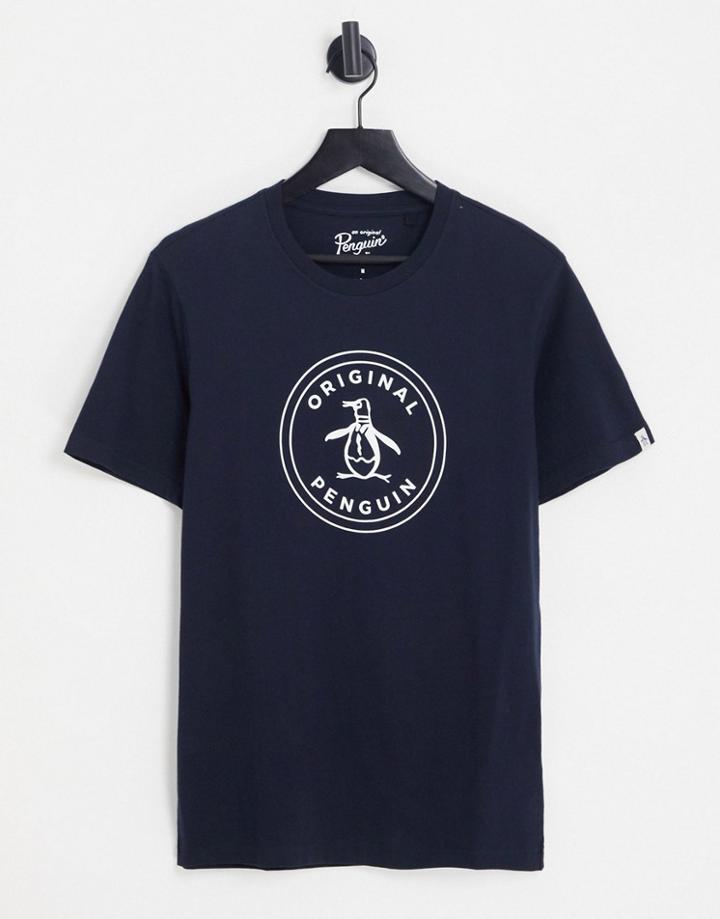Original Penguin T-shirt In Navy-red