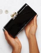 Ted Baker Patent Purse With Pearl Crystal Bobble - Black