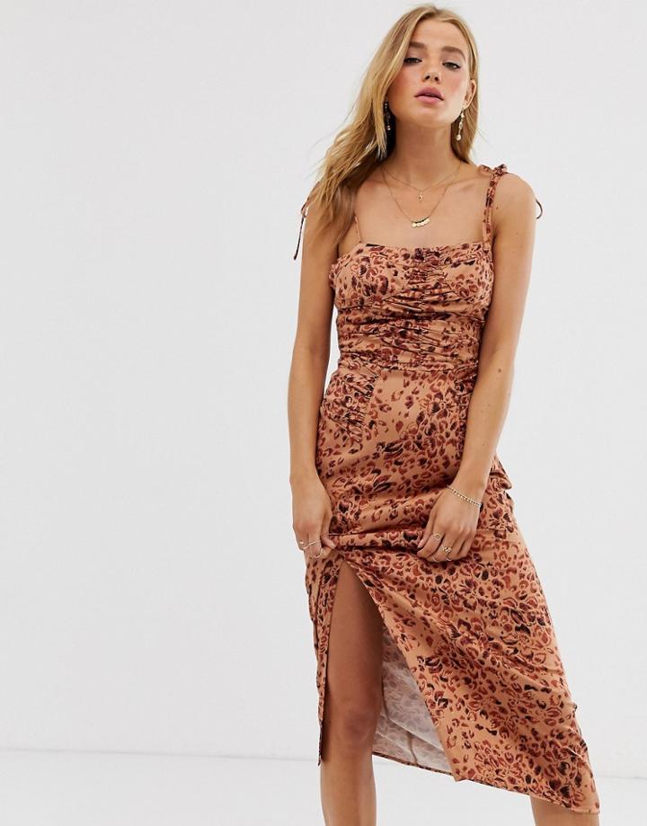 Free People Show Stopper Mini Bodycon Dress In Leopard