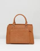 Marc B Grab Bag With Front Pocket And Detachable Shoulder - Tan