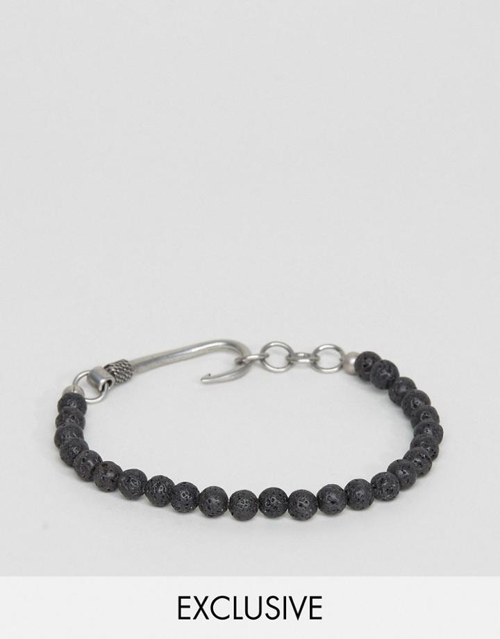 Seven London Beaded Hook Bracelet In Black - Black