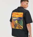 Reclaimed Vintage Shirt With Back Art Print-orange