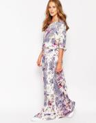 Twisted Muse Batwing Midi Dress - Reef Print