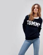 Tommy Hilfiger Logo Knitted Sweater - Black