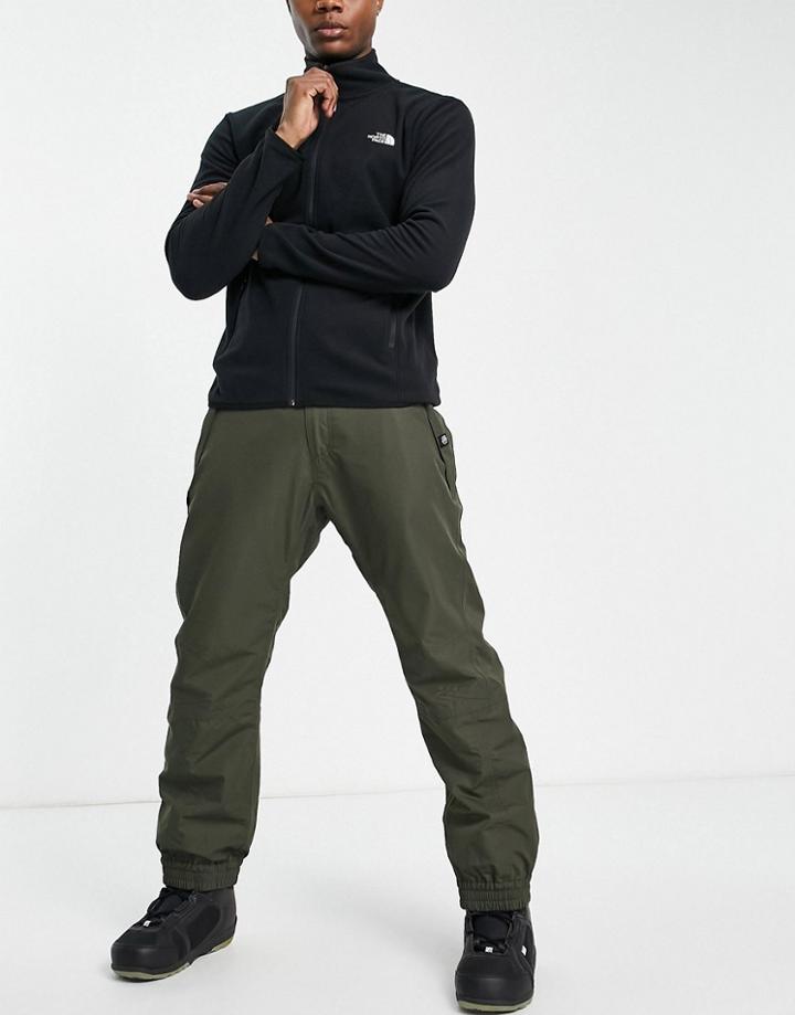 Surfanic Scortch Waterproof Loose Fit Technical Snow Pants In Green