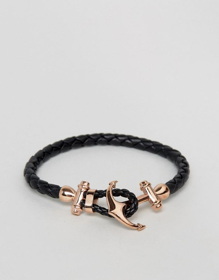 Steve Madden Anchor Bracelet - Black