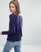 See U Soon Jumper With Button Back - Navy