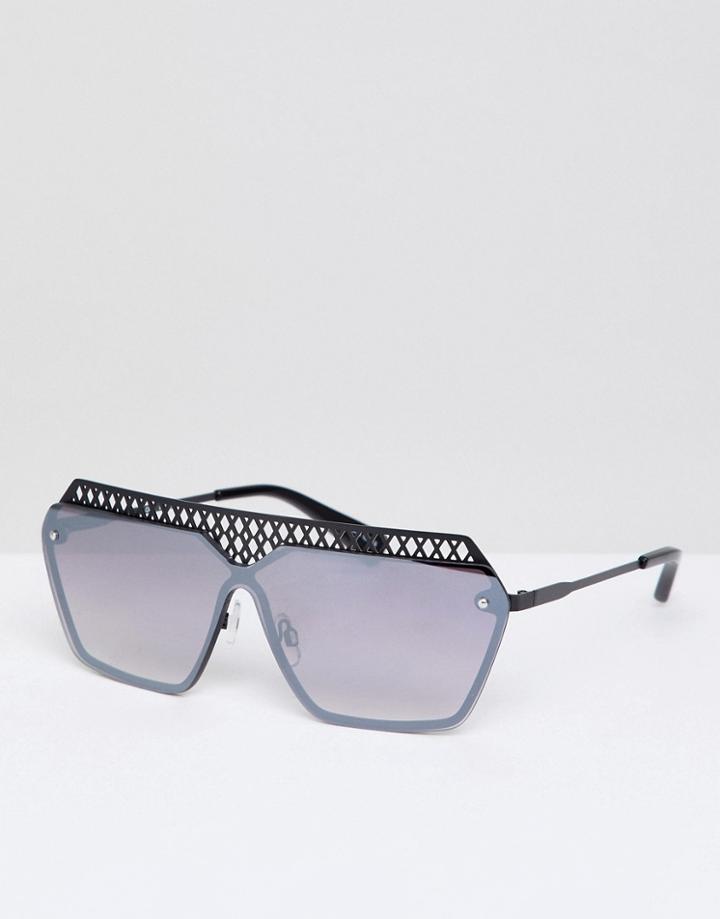 Quay Australia Hall Of Fame Flat Brow Sunglasses - Black