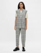 Object Recycled Blend Tailored Pants In Gray Plaid - Part Of A Set-grey
