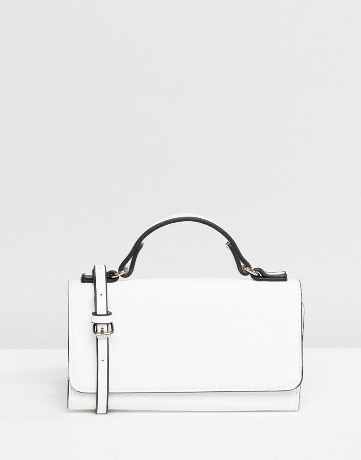 Pull & Bear Box Crossbody Bag - White