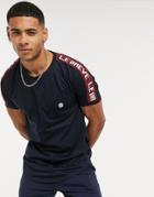 Le Breve Lounge Contrast T-shirt In Navy