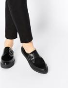 Asos Momento Pointed Flat Shoes - Black