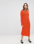 Asos Crochet Maxi Dress - Orange
