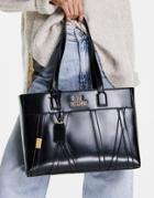 Love Moschino Strap Detail Tote Bag In Black