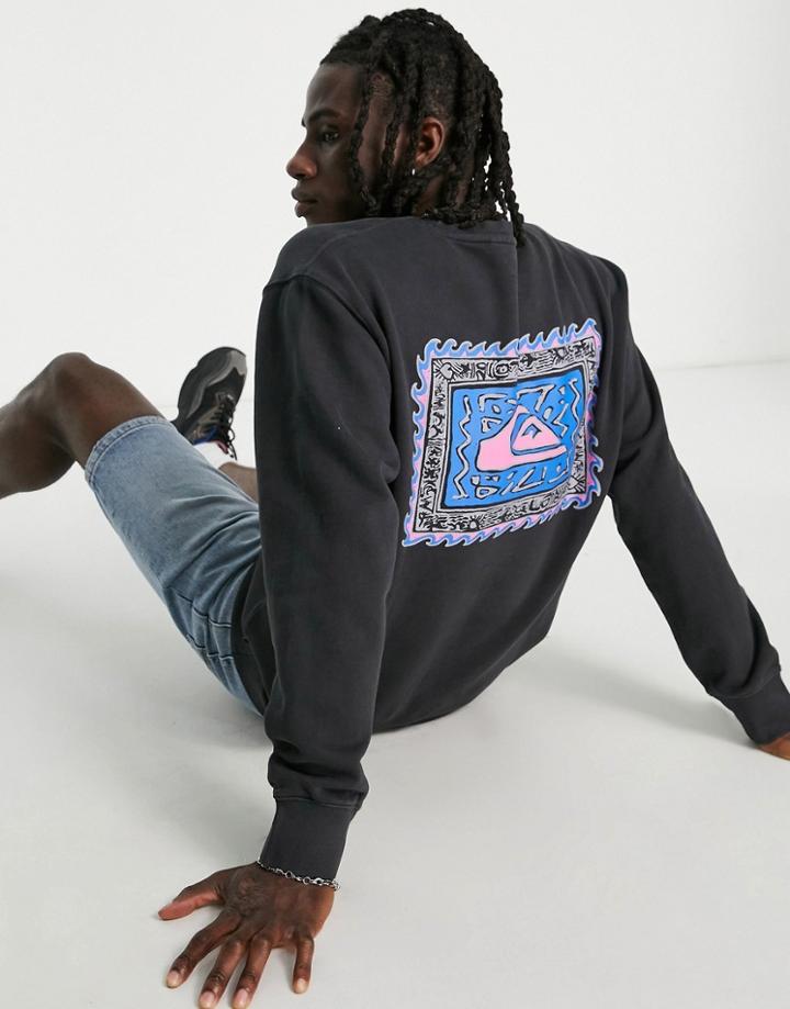 Quiksilver Neon Slab Sweatshirt In Black
