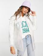Miss Selfridge Transparent Rain Trench In Clear-pink