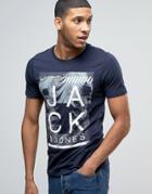 Jack & Jones Graphic Print T-shirt - Navy