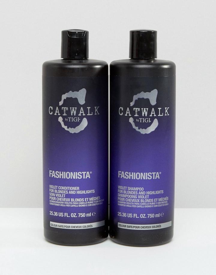 Tigi Catwalk Limited Edition Fashionista Violet Shampoo & Conditioner Tweens Duo - Clear