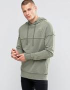 Siksilk Hoodie With Raw Edges - Green