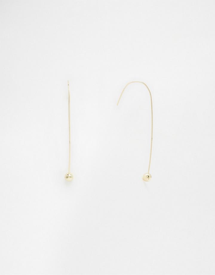Asos Mini Bauble Through Earrings - Gold