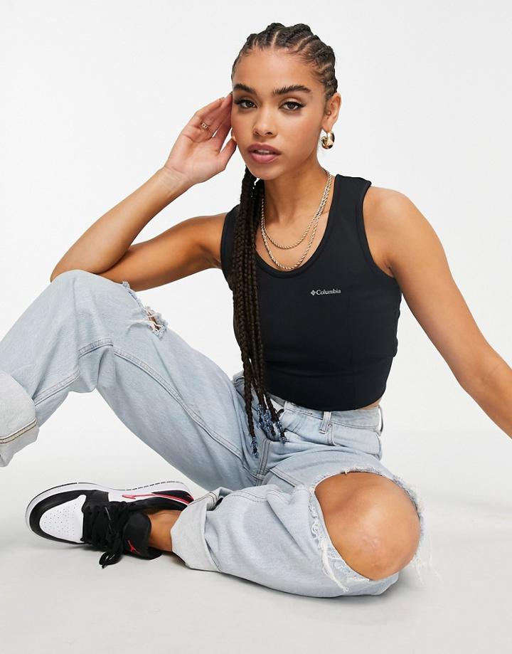 Columbia Windgates Cropped Tank Top In Black