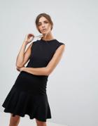 Y.a.s Cirano Paneled Drop Hem Dress - Black