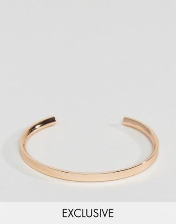 Aetherston Cuff Bracelet In Rose Gold - Gold