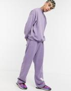 Jaded London Garment Dyed Sweatpants In Purple