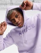 Nicce Mercury Embroidered Hoodie In Lilac-purple