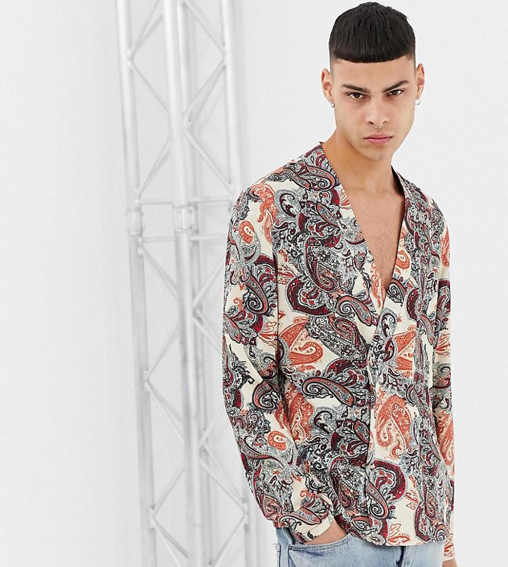 Reclaimed Vintage Inspired Wrap Shirt - Multi