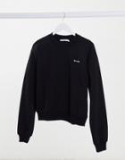 Na-kd Logo Print Sweatshirt In Black