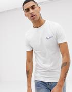 Mennace Muscle T-shirt With Script Logo-white