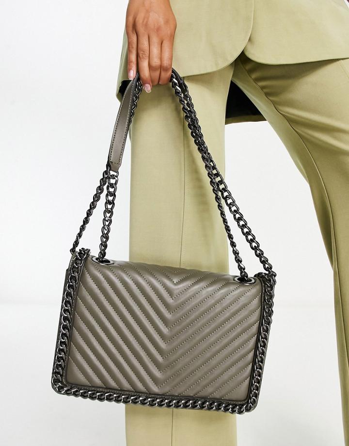 Aldo Greenwald Cross Body Bag In Olive Quilt