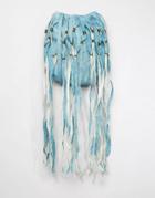 Cleobella Freya Extreme Tassel Party Pouch Bag - Blue