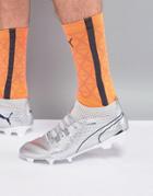 Puma One Soccer Boots Firm Ground In Chrome 10398601 - Silver