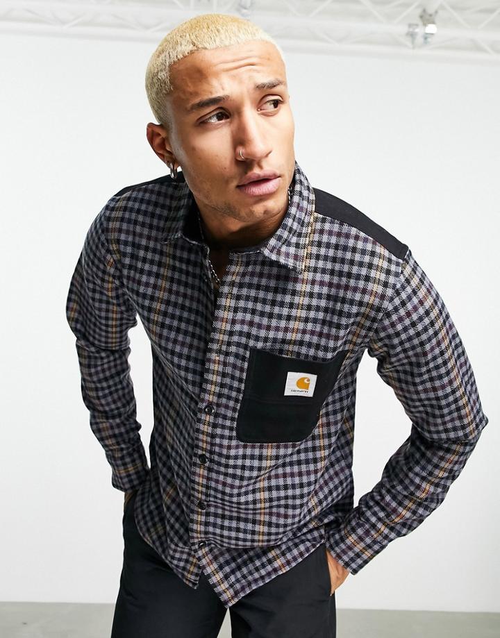 Carhartt Wip Asher Check Shirt In Gray