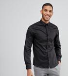 Noak Skinny Shirt With Concealed Placket - Black