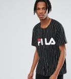 Fila Black Line Baseball T-shirt With Logo In Black - Black