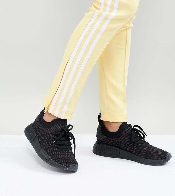 Adidas Originals Nmd R1 Sneakers In All Black - Black