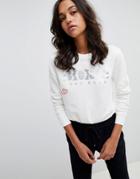 Boss Casual Logo Sweatshirt With Back Detail - White