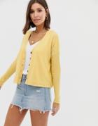 Abercrombie & Fitch Cozy Cardigan - Yellow