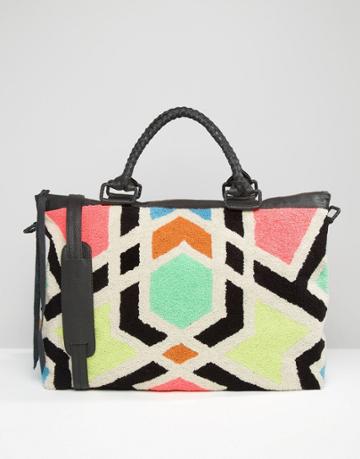 Cleobella Avalon Mosaic Embroidered Weekender Bag - Mosaic