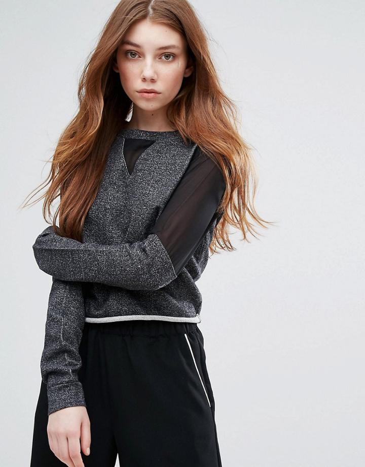 Neon Rose The Sophie Sweat - Gray