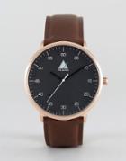 Asos Watch In Brown With Gold Case - Brown