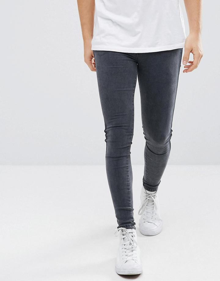 Dr Denim Dixy Gray Lush Shadow Super Skinny Jean - Gray